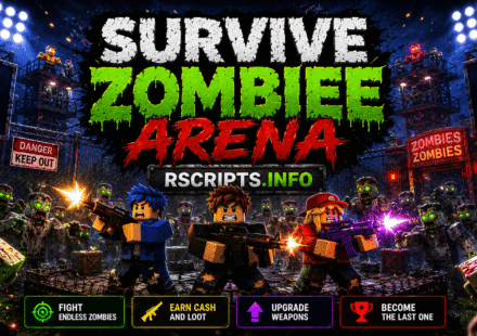 Top 2 Survive Zombie Arena Script (2026) – Auto Farm, Kill Aura, Speed & OP Feature