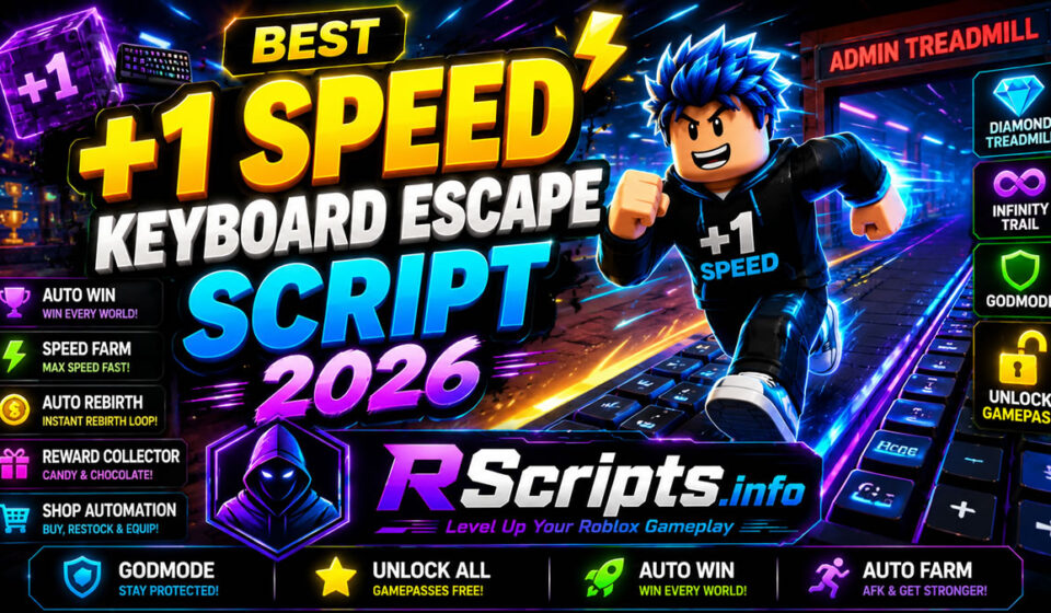 Best +1 Speed Keyboard Escape Script 2026 Godmode, Unlock Gamepass