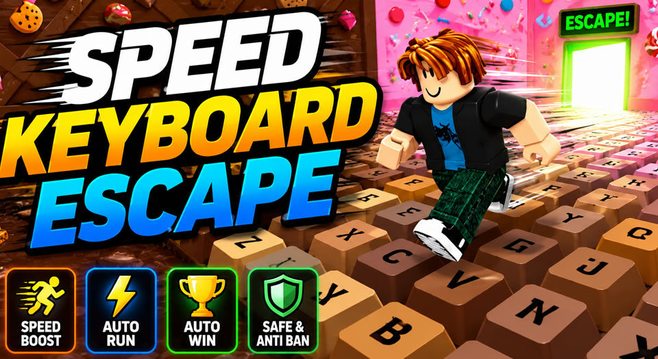 Top +1 Speed Keyboard Escape Script 2026 Auto Win Auto Rebirth