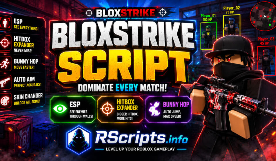 BloxStrike Script ESP, Hitbox Expander, Bunny Hop