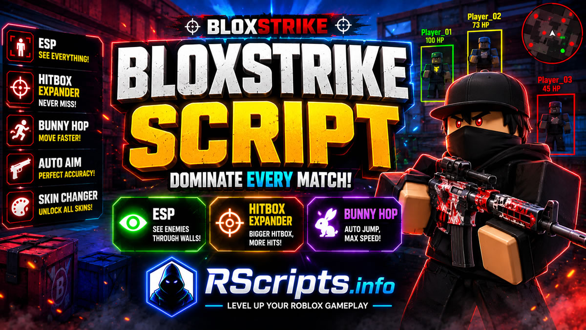 BloxStrike Script ESP, Hitbox Expander, Bunny Hop