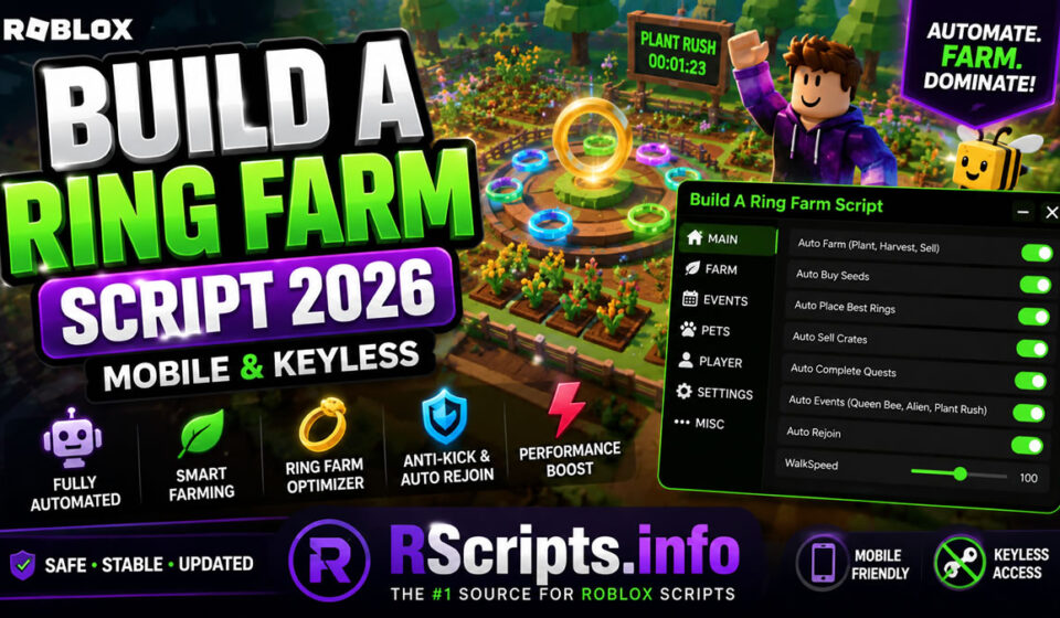 Build A Ring Farm Script 2026: Mobile & Keyless