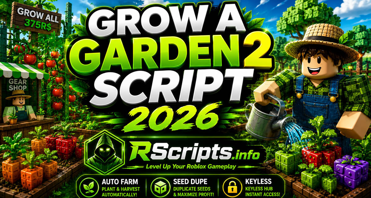 Best Grow a Garden 2 Script 2026 Auto Plant, Instant Sell Hub