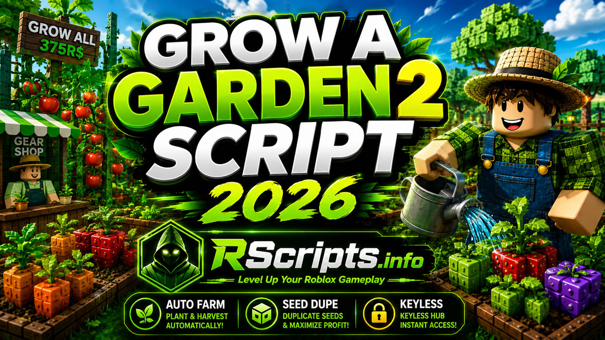 Best Grow a Garden 2 Script 2026 Auto Plant, Instant Sell Hub