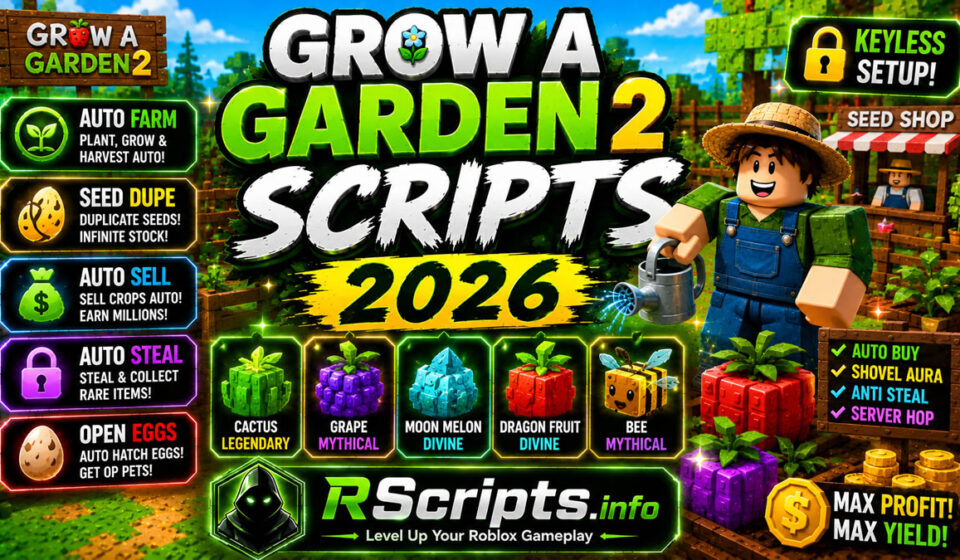 Grow a Garden 2 Script 2026, Keyless, Auto Farm, Auto Steal, Open Eggs Grow a Garden 2 Script 2026, Keyless, Auto Farm, Auto Steal, Open Eggs