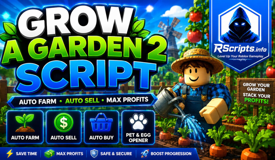 Grow a Garden 2 Script Auto Farm, Auto Sell, Axon Hub
