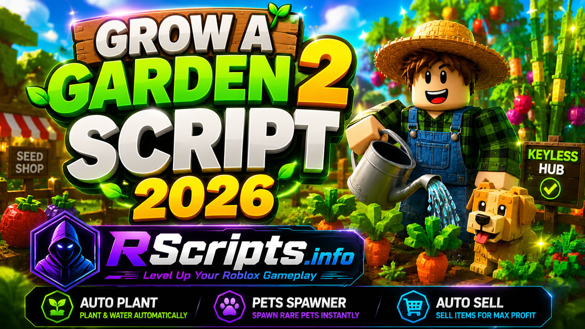 Top Grow a Garden 2 Script 2026 Pets Spawner, Keyless Hub, Auto Plant