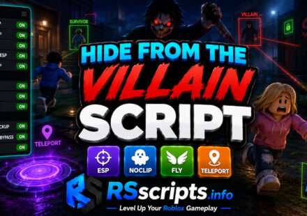 Top Hide From The Villain Script, ESP, Noclip, Fly, Teleport