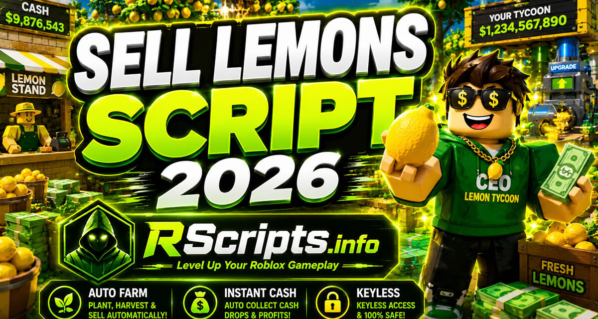 Top Sell Lemons Script 2026 Auto Farm, Keyless Plunderer Hub