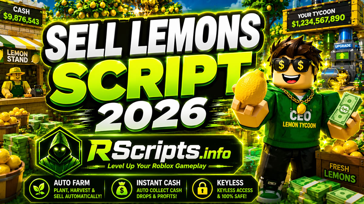 Top Sell Lemons Script 2026 Auto Farm, Keyless Plunderer Hub