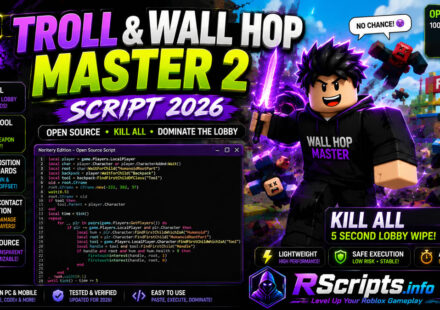 Top Troll and Wall Hop Master 2 Script 2026 Kill All, Open Source
