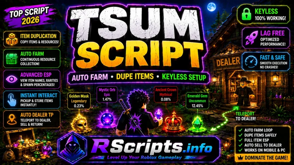 Top TSUM Script 2026, Auto Farm, Dupe Items