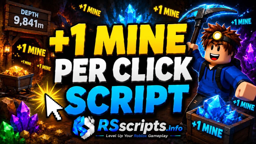 +1 Mine Per Click Script Auto Farm Features