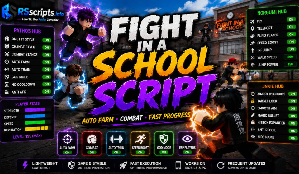 Fight in a School Script Offers Auto Farm Combat Mechanics Fight in a School Script Offers Auto Farm Combat Mechanics