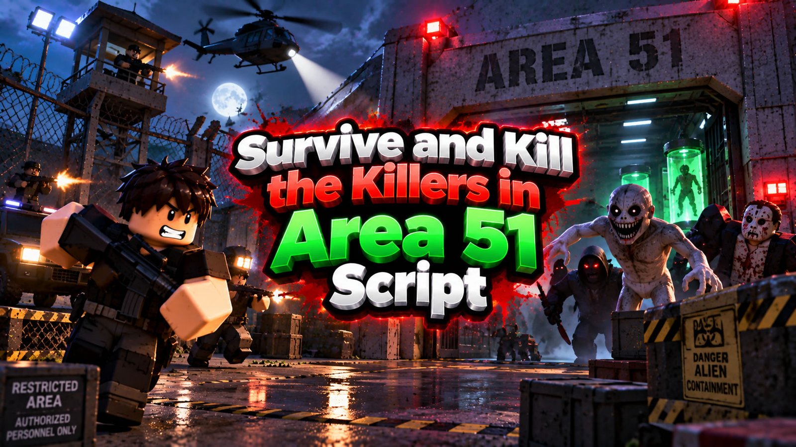 Survive and Kill the Killers in Area 51 Script, CMHUB